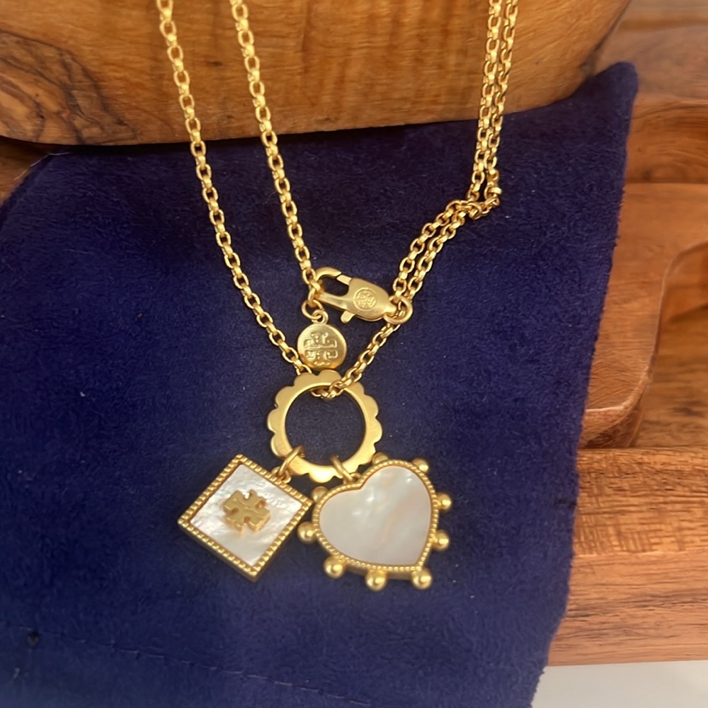 Tory Burch Heart & Square Necklace - Picture 9 of 16